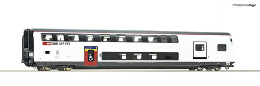 Roco HO 74714 1st class double deck coach with a luggage compartment  SBB  era VI DC Q2 2022 New Item