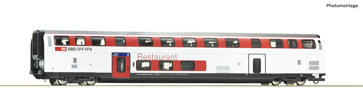 Roco HO 74717 Double deck restaurant coach  SBB  era VI DC Q3 2022 New Item