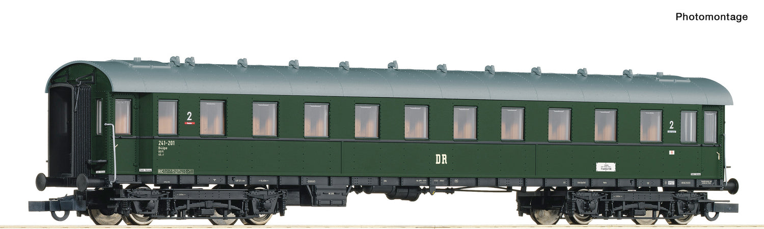 Roco HO 74862 Standard express train coach 2nd class  DR  era III DC 2023 New Item