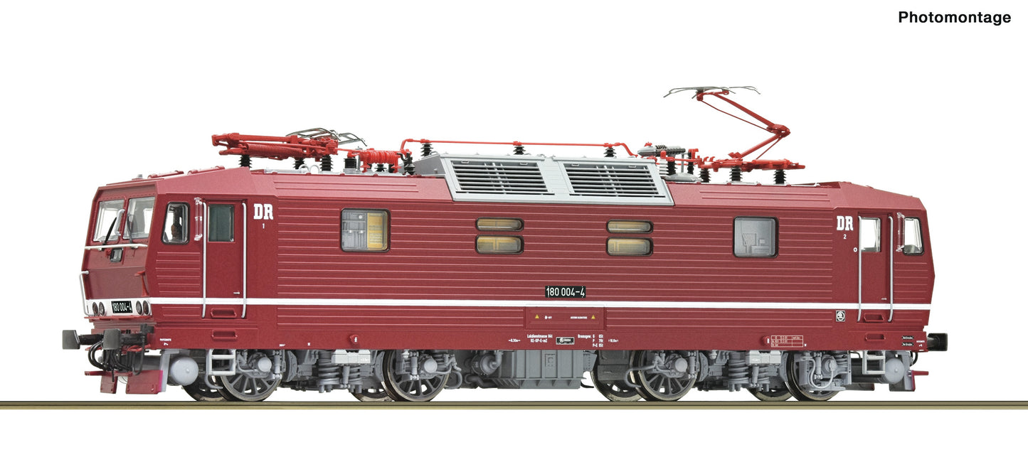 Roco HO 7500052 Electric locomotive 180 0 04-4  DR                   era IV DC 2024 New Item