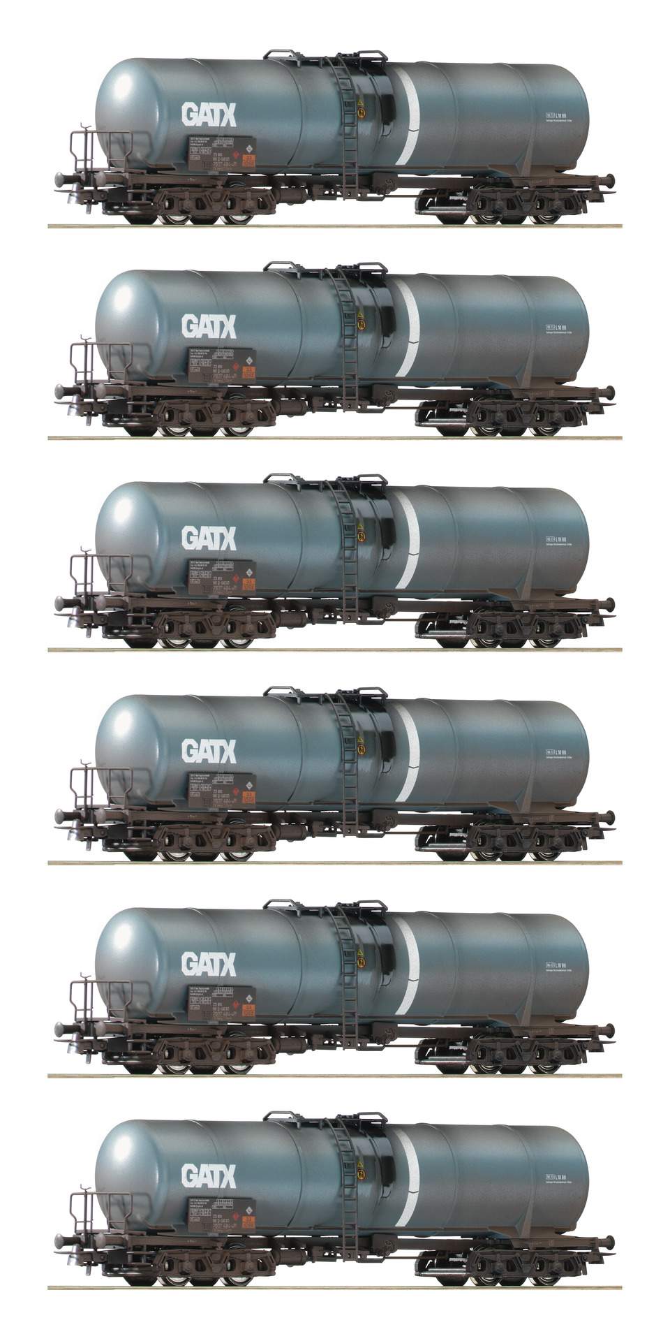 Roco HO 75972 Display of tank wagons weathered, GATX