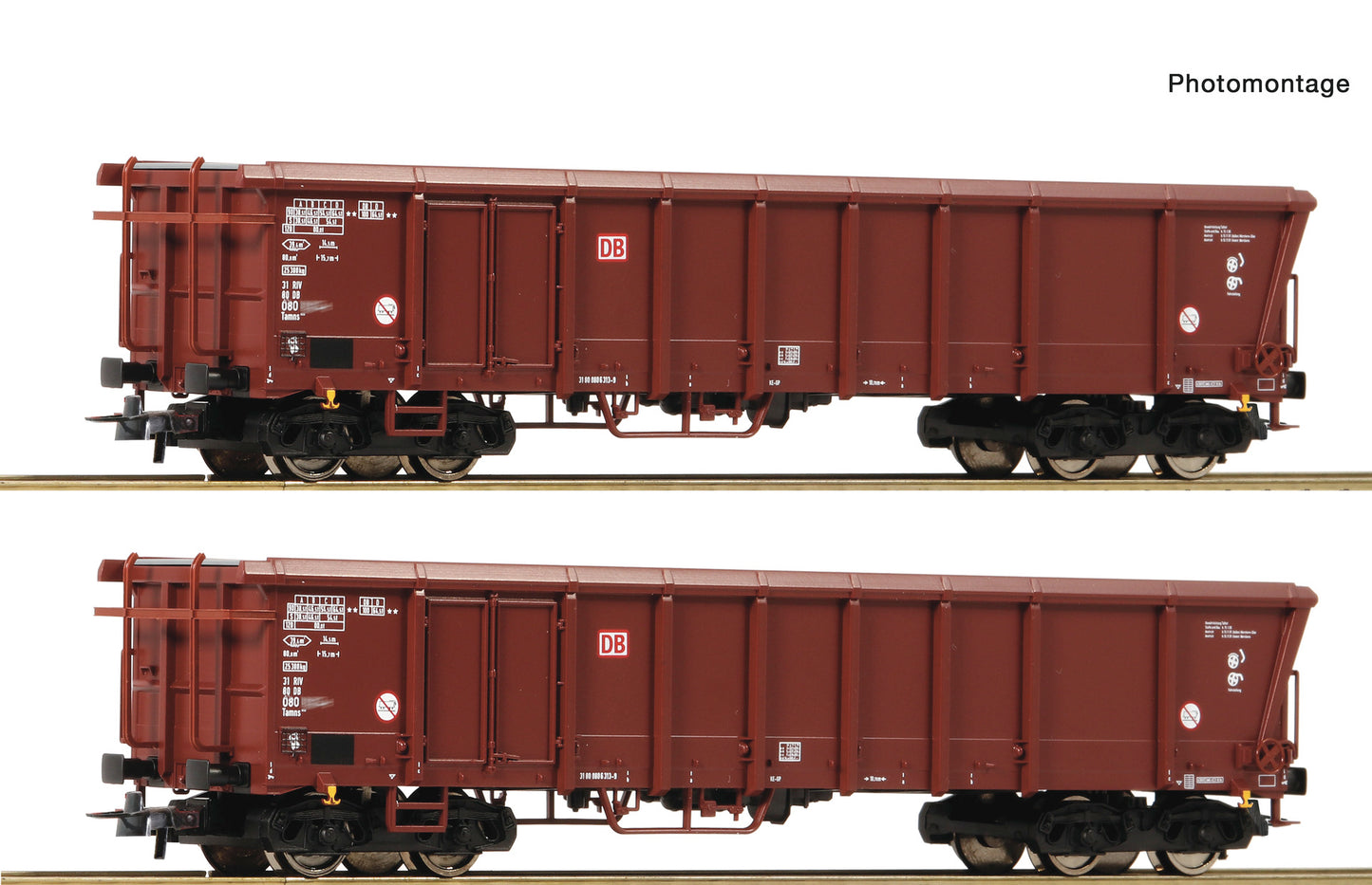 Roco HO 76014 2 piece set: Rolling roof wagons 2021 New Item