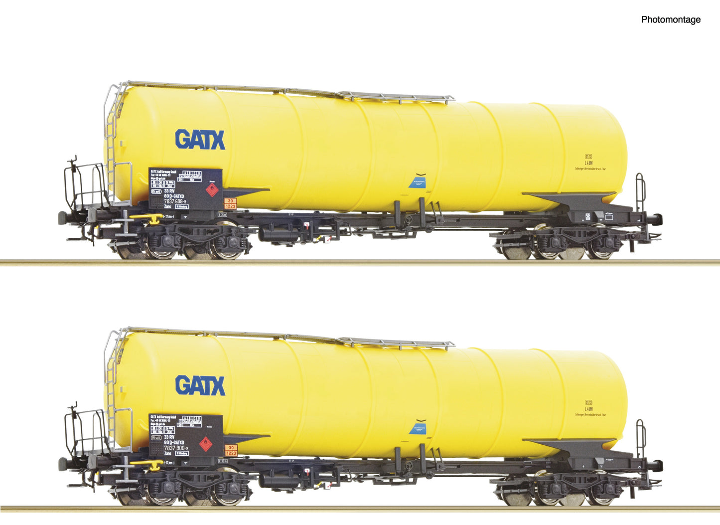 Roco HO 76025 2-piece set: Tank wagon   GATX                       era VI DC 2024 New Item