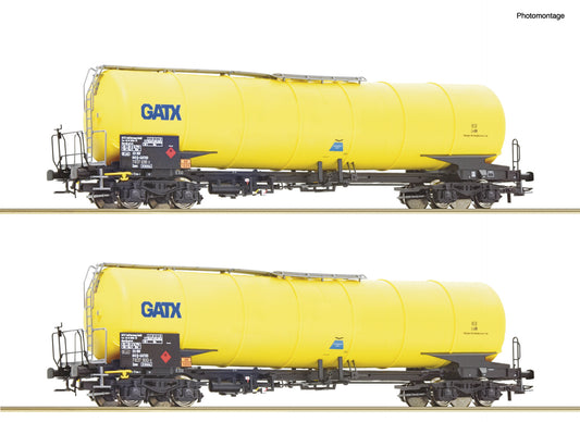 Roco HO 76025 2-piece set: Tank wagon GATX era VI DC 2024 New Item
