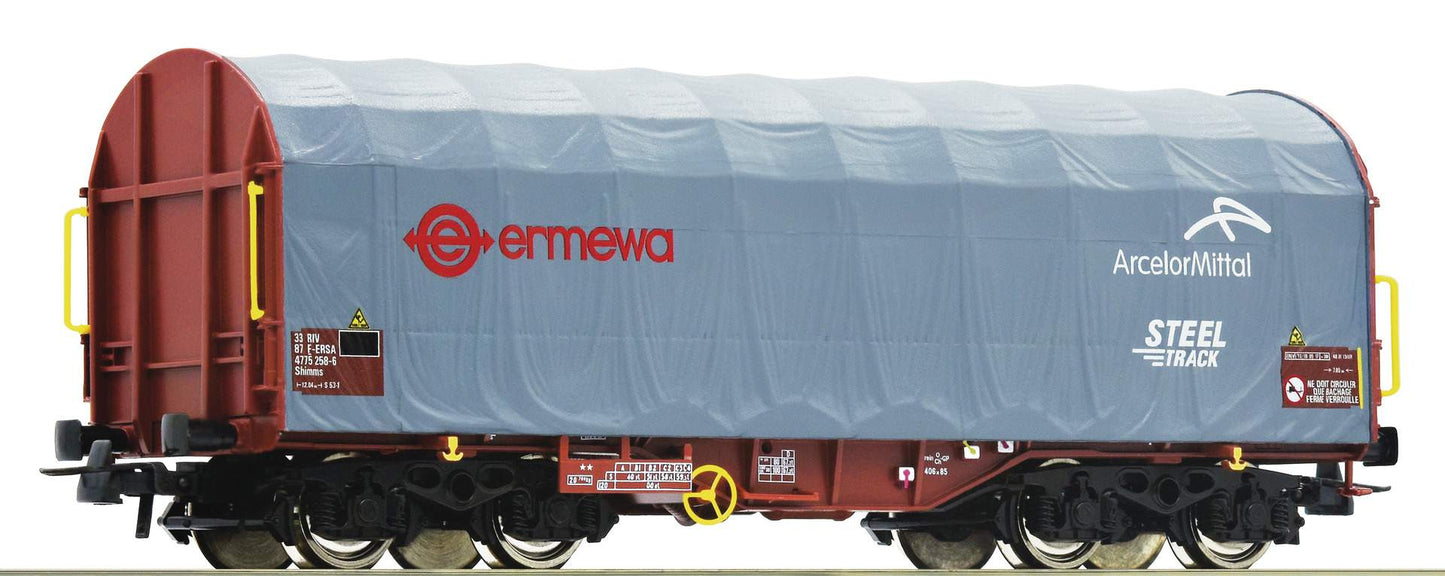 Roco HO 76447 Slide tarpaulin wagon, ERMEWA
