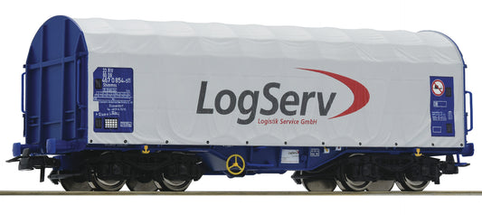 Roco HO 76451 Slide tarpaulin wagon, LogServ