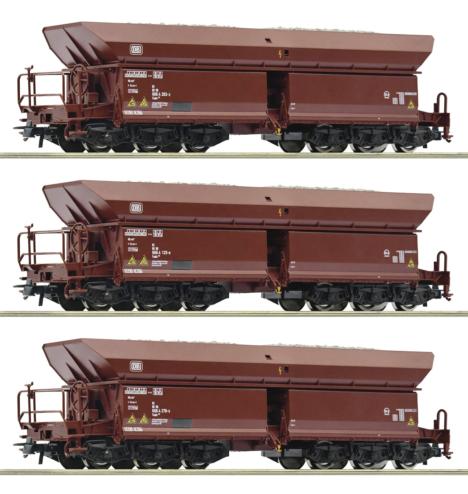 Roco HO 77030 3 piece set (1): Ore wagons  DB                     era IV DC 2024 New Item