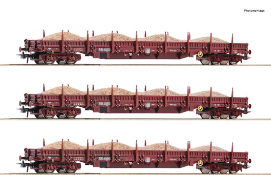 Roco HO 77042 3 piece set (2): Sand train DR era IV DC Q3 2022 New Item