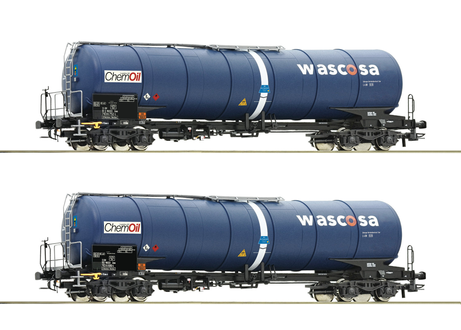 Roco HO 77046 2-piece Freight set: Tank wagons  Chemoil  era VI DC 2023 New Item