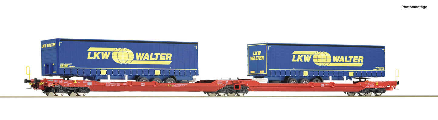 Roco HO 77385 Articulated double pocket wagon T3000e  DB AG  era VI DC Q2 2022 New Item