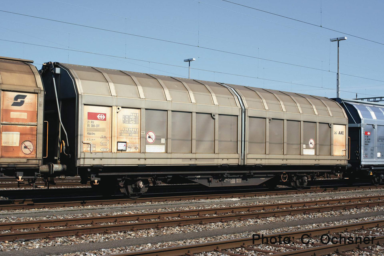 Roco HO 77488 Slide tarpaulin wagon, SBB Cargo