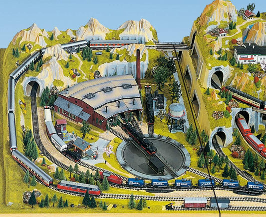 Noch HO 80120 Left Extension for Silvretta Layout, Turntable, 39.4 x 55