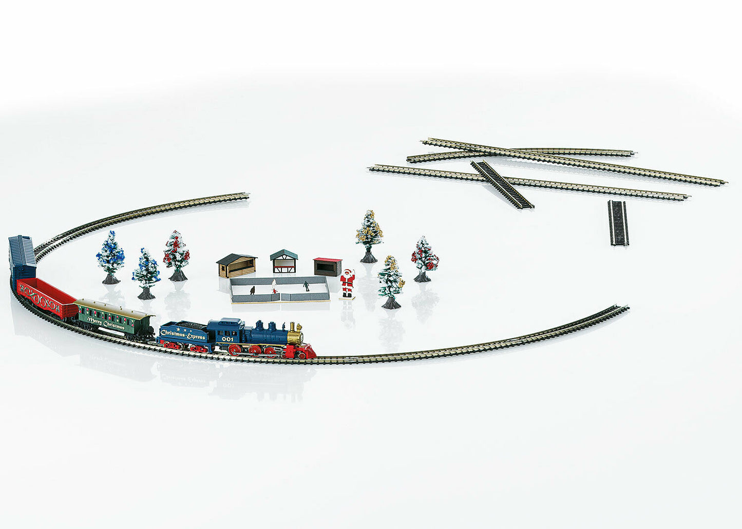 Marklin Z 81846 American Christmas Starter Set - Standard DC -- Christmas Express 4-6-0 (120 Volts)