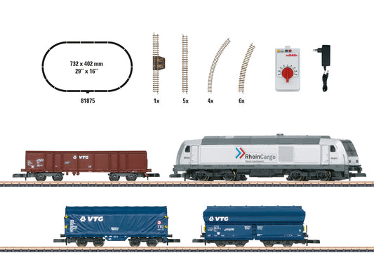 Marklin Z 81875 Starter set 'Modern freight traffic with class 285 HVLE 2023 New Item