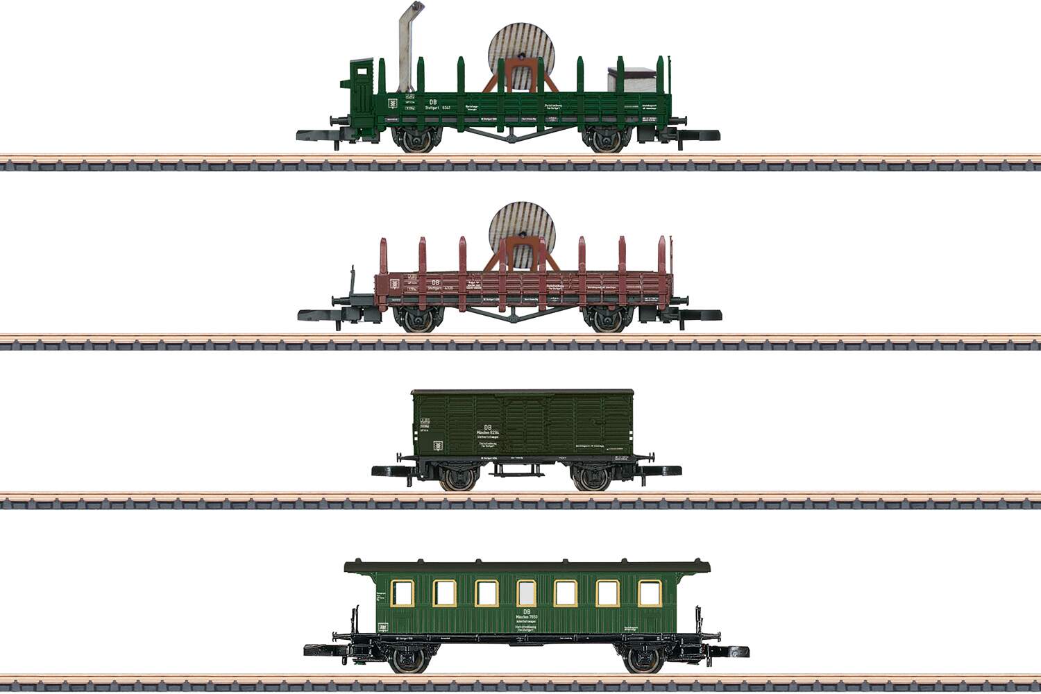 Marklin Z 82101 High Tension Current Train 4-Car Catenary Work Train Set - Ready to Run -- German Federal Railroad DB (Era III )