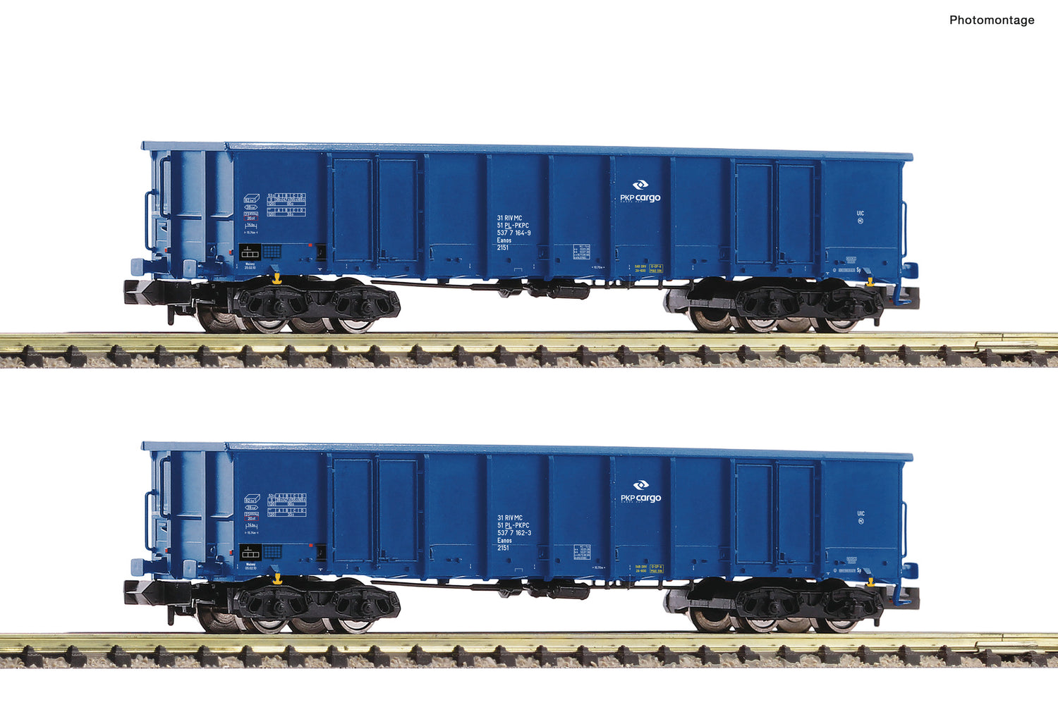 Fleischmann N 830255 2-piece set: Open freight wagons  PKP Cargo  era VI DC 2023 New Item