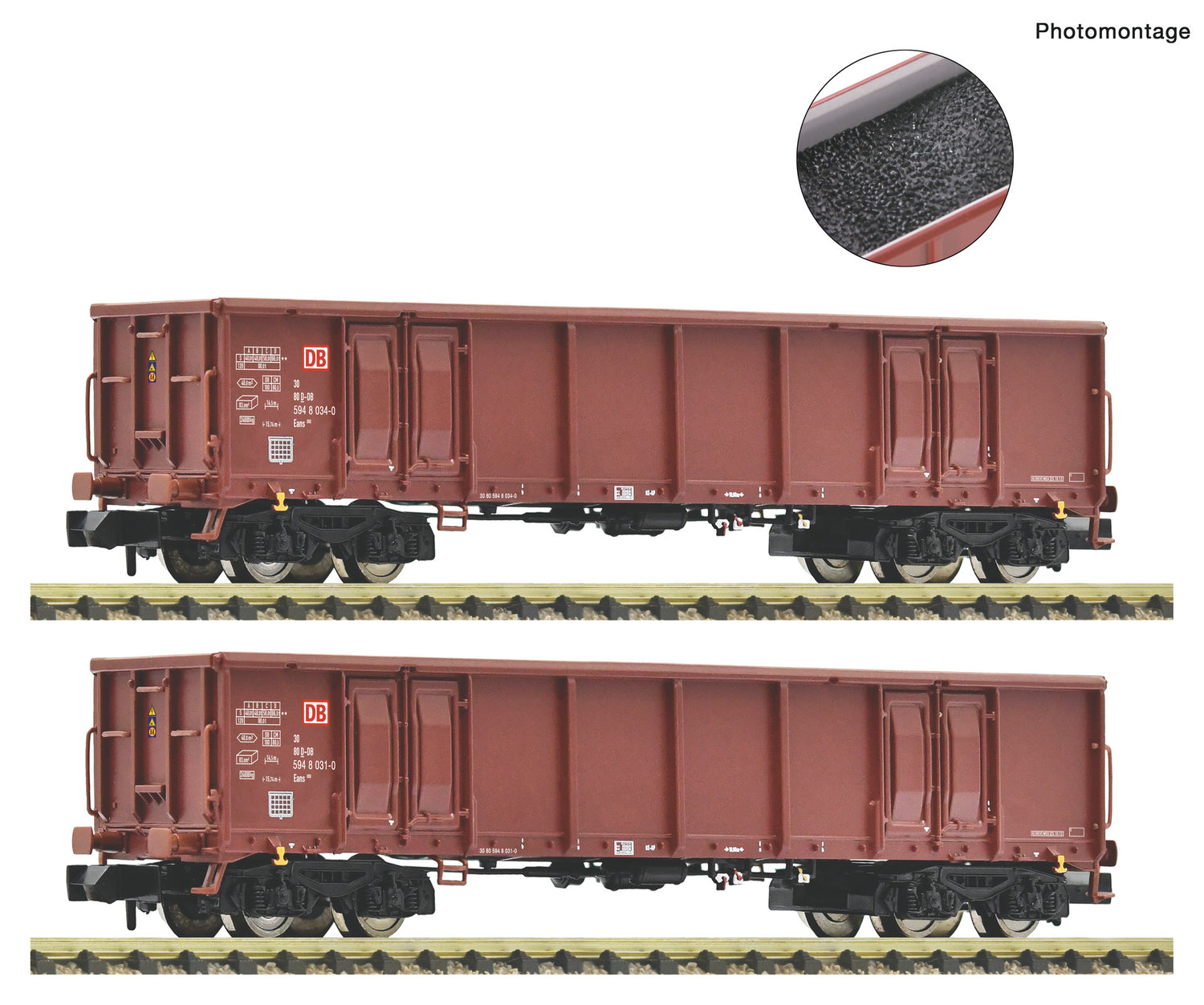 Fleischmann N 830257 2-piece Freight set: Open freight wagons  DB AG  era VI DC 2023 New Item