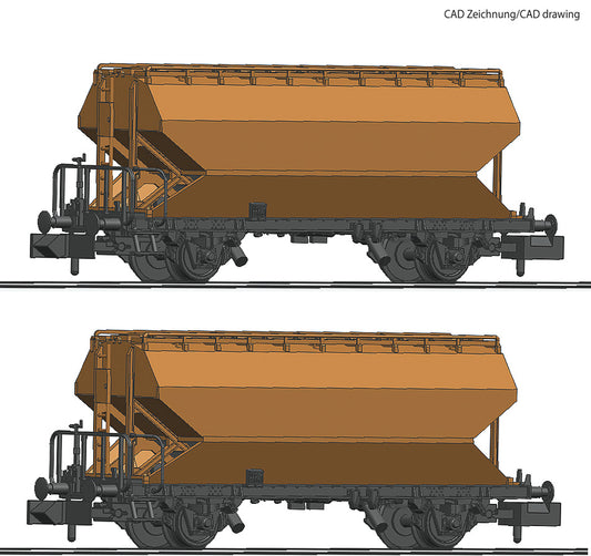 Fleischmann N 830310 2 piece set: Grain silo wagons  BLS  era III DC Q3 2022 New Item