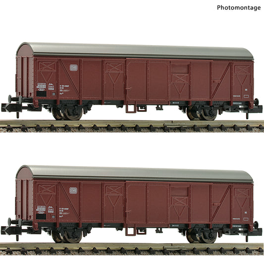 Fleischmann N 831514 2 piece set: Covered goods wagons  DB  era IV DC Q1 2022 New Item