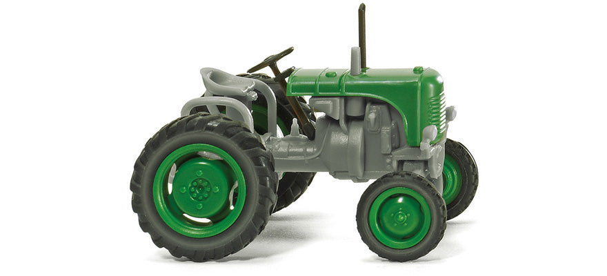 Wiking HO 87649 1949 Steyr 80 Farm Tractor - Assembled -- Green, Gray