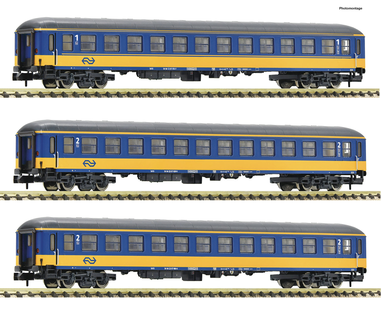 Fleischmann N 881917 3-piece set: Express train coaches  NS  era V DC 2023 New Item