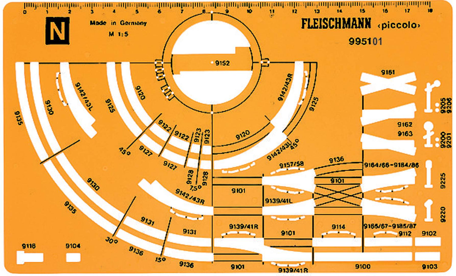 Fleischmann N 995101 Track Stencil for N gauge