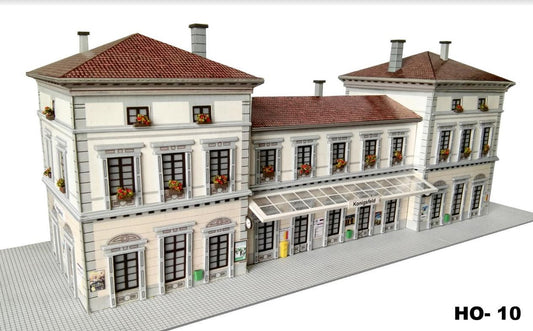 EMTZ HO-10 EMTZ HO Built Up Structure Train Station Konigsfeld 33cm x 9cm (13 x 3.54)