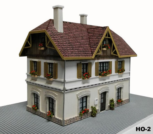 EMTZ HO2 EMTZ HO Built Up Large House 11cm x 7cm (4.3 x 2.75)