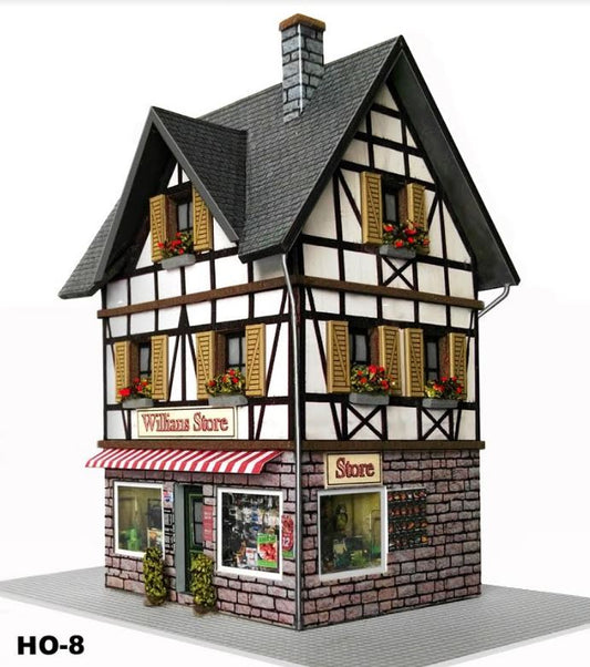 EMTZ HO8 EMTZ HO Built Up Structure Store 7cm x 6.5cm (2.75 x 2.55)