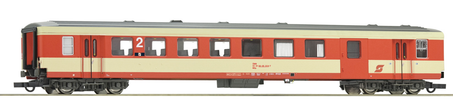 Roco HO 74697 2nd class "Schlieren" coach with baggage compartment, ÖBB