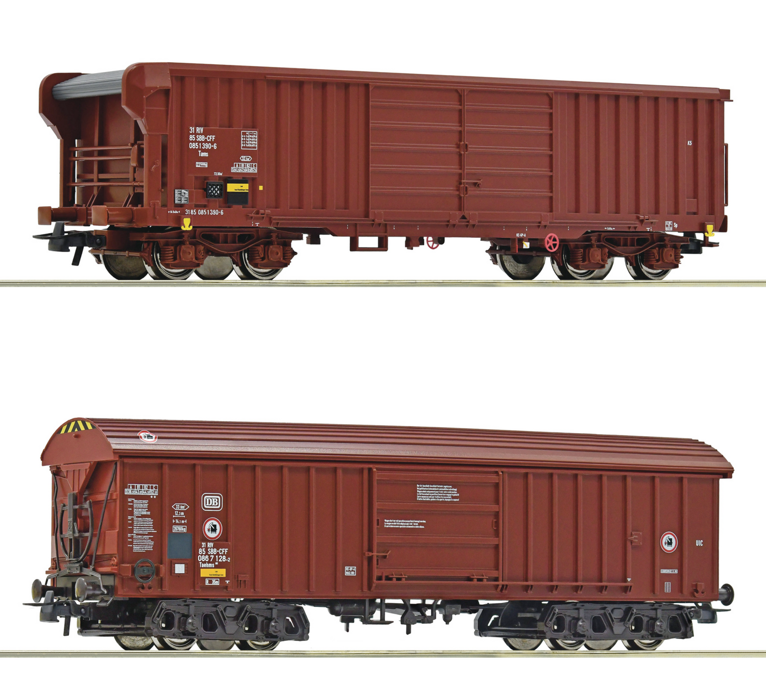 Wagons Roco Ho Roco HO 76020 2 piece set goods wagons, DB/SBB – Euro Model Trains