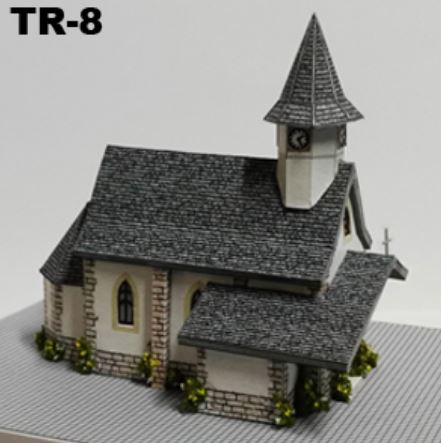 EMTZ TR8 TR8 Built-up Church 4 x 7cm (1.75 x 2.75)
