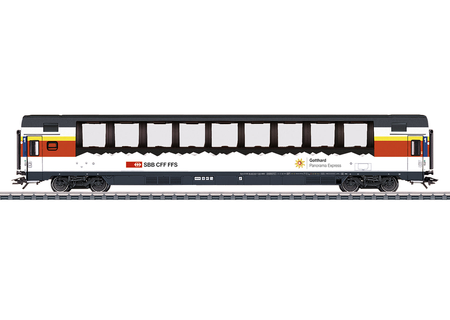 Marklin HO 43652 Passenger car Apm "Gotthard Panorama Express"